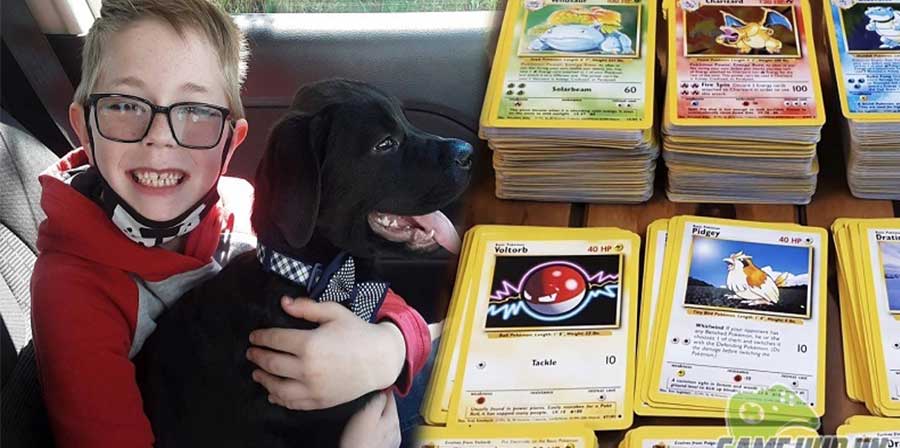 Vende collezione di carte per curare il cane: il generoso gesto di un ragazzino