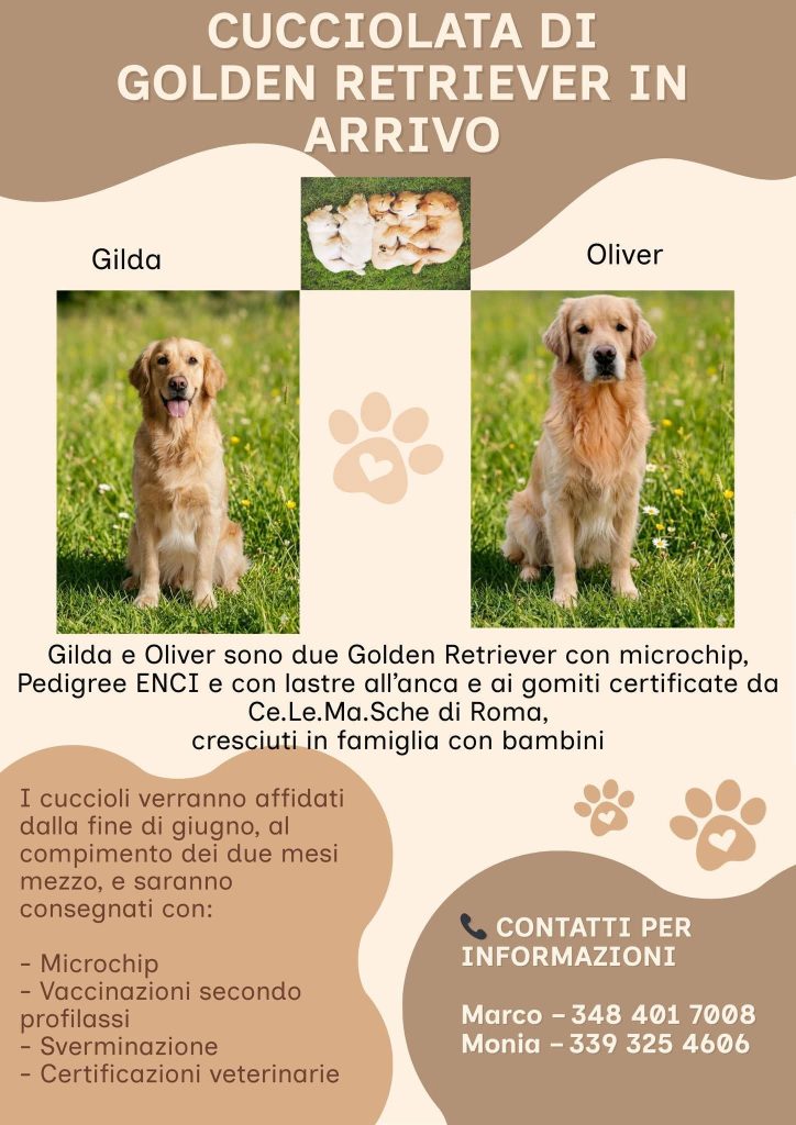 Cuccioli in arrivo a metà aprile