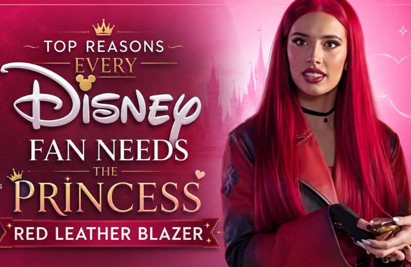 Princess Descendants Wicked Wonderland Red Leather Blazer